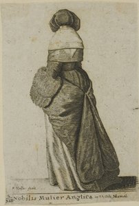 सर्दियों के कपड़ों में अंग्रेजी कुलीन महिला द्वारा Wenceslaus Hollar
