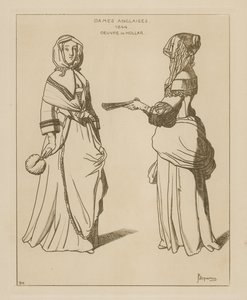 अंग्रेजी महिलाएं, 1644 द्वारा Wenceslaus Hollar