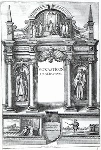 विलियम डगडेल द्वारा &39;मॉन्टेस्टन एंग्लिकन&39; का मोर्चा, c.1718-23 द्वारा Wenceslaus Hollar