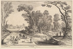 गोइंग टू मार्केट, 1652। द्वारा Wenceslaus Hollar