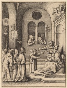 कैफा के सामने यीशु फिर से द्वारा Wenceslaus Hollar