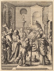अन्नास से पहले यीशु द्वारा Wenceslaus Hollar