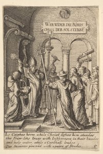 कैफा से पहले यीशु, 1625-77। द्वारा Wenceslaus Hollar
