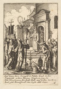 पीलातुस के सामने यीशु, 1625-77। द्वारा Wenceslaus Hollar