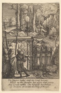 जैतून के पहाड़ पर यीशु, 1625-77। द्वारा Wenceslaus Hollar