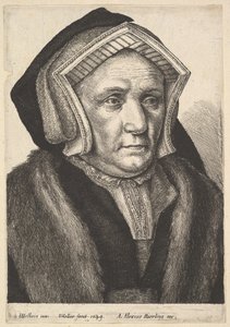 लेडी मैरी बट्स, 1649। द्वारा Wenceslaus Hollar