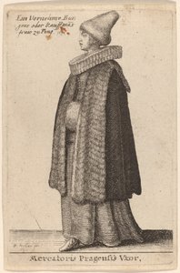 प्राग के व्यापारी की पत्नी द्वारा Wenceslaus Hollar