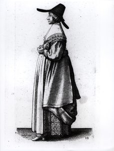 व्यापारी की पत्नी, 1640 द्वारा Wenceslaus Hollar