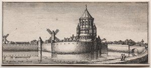 मोएटेड टाउन गेट द्वारा Wenceslaus Hollar