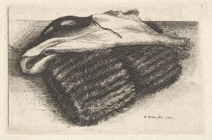 मफ, सफेद केरचफ और मास्क, 1642। द्वारा Wenceslaus Hollar