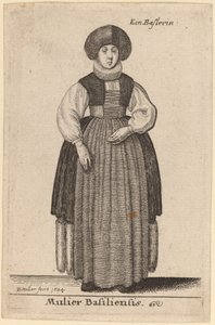 बेसल की एक महिला द्वारा Wenceslaus Hollar