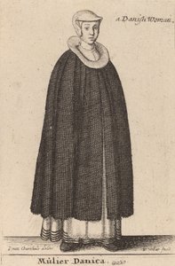 एक डेनिश महिला। द्वारा Wenceslaus Hollar
