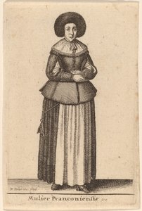 एक फ़्रैंकोनियन महिला द्वारा Wenceslaus Hollar