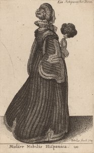 एक स्पेनिश रईस, शायद 1649। द्वारा Wenceslaus Hollar