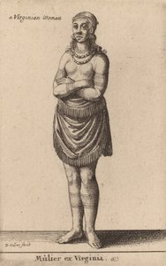 वर्जीनिया की एक महिला। द्वारा Wenceslaus Hollar