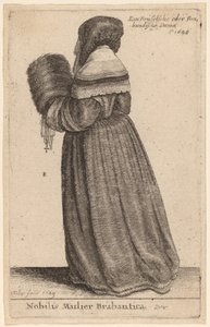 ब्रैबेंट की एक कुलीन महिला द्वारा Wenceslaus Hollar
