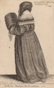 द नोबल वुमन ऑफ ब्रेबेंट, 1649। द्वारा Wenceslaus Hollar
