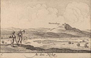 नेकर पर, 1635। द्वारा Wenceslaus Hollar
