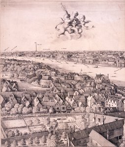 लंदन का विहंगम दृश्य, c1670 द्वारा Wenceslaus Hollar