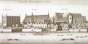 वेस्टमिंस्टर शहर का हिस्सा, 1647 द्वारा Wenceslaus Hollar