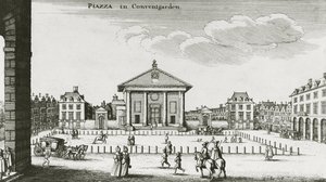 1640 में कोवेंट गार्डन में पियाज़ा द्वारा Wenceslaus Hollar