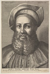 पिएत्रो आरेटिनो, 1640। द्वारा Wenceslaus Hollar