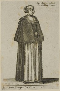 प्राग गर्ल द्वारा Wenceslaus Hollar