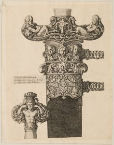 पोमेल, क्विलोन और लॉकेट के लिए डिजाइन का प्रिंट, 1645।
