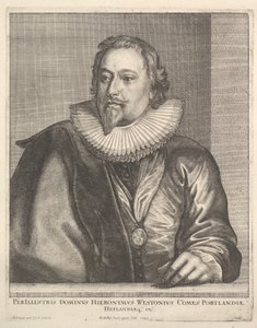 रिचर्ड वेस्टन, अर्ल ऑफ पोर्टलैंड, 1645। द्वारा Wenceslaus Hollar