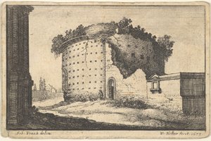 एक राउंड बिल्डिंग का खंडहर, 1673। द्वारा Wenceslaus Hollar
