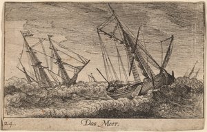 समुद्री दृश्य द्वारा Wenceslaus Hollar