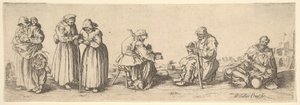 छह पुरुष और महिला भिखारी, 1630। द्वारा Wenceslaus Hollar