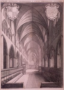 सेंट पॉल कैथेड्रल पुराना, लंदन, c1658 द्वारा Wenceslaus Hollar
