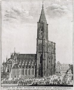 स्ट्रासबर्ग कैथेड्रल, 1645 द्वारा Wenceslaus Hollar