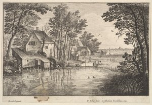 द एंगलर, 1650। द्वारा Wenceslaus Hollar