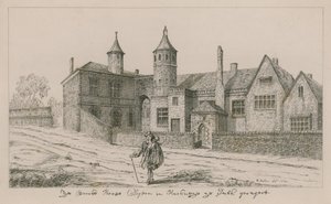 ब्रुक हाउस, हैकनी में क्लॉप्टन, दक्षिण पहलू द्वारा Wenceslaus Hollar