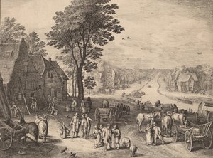 नहर, 1650। द्वारा Wenceslaus Hollar