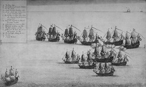 द फाइट ऑफ द मैरी रोज, 1669 द्वारा Wenceslaus Hollar