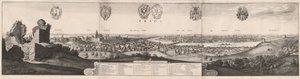 प्राग का शानदार दृश्य द्वारा Wenceslaus Hollar