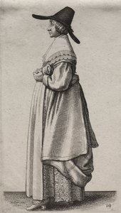 अंग्रेजी महिलाओं की कई आदतें, नोबेलिटी से कंट्री वुमेन तक ..., 1640। द्वारा Wenceslaus Hollar