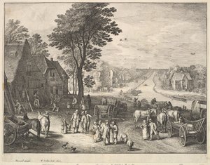 सीधी नहर, 1650। द्वारा Wenceslaus Hollar
