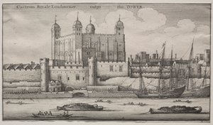 द टॉवर, लंदन। द्वारा Wenceslaus Hollar