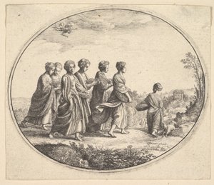 अगलौरा बुध और हर्स की बेटियाँ, कै। 1646। द्वारा Wenceslaus Hollar