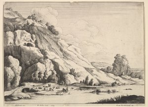 पत्थर का पुल, 1649। द्वारा Wenceslaus Hollar