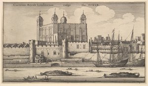 टॉवर ऑफ़ लंदन, 1625-77। द्वारा Wenceslaus Hollar