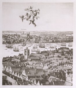 लंदन का दृश्य, 1647 प्रकाशित द्वारा Wenceslaus Hollar