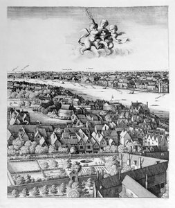लंदन का दृश्य, 1647 प्रकाशित द्वारा Wenceslaus Hollar