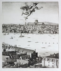 लंदन का दृश्य, 1647 प्रकाशित द्वारा Wenceslaus Hollar