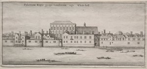 लंदन के दृश्य: नदी से व्हाइटहॉल। द्वारा Wenceslaus Hollar