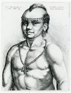 वर्जिनियन इंडियन, 1645 द्वारा Wenceslaus Hollar